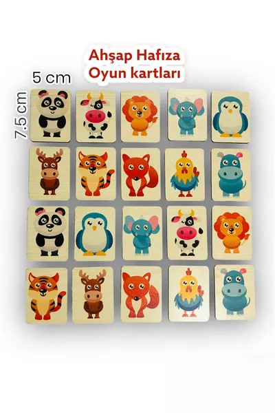 Intelligenz-Karten-Memory-Spiel Holzlernspiel Montessori-Spiele