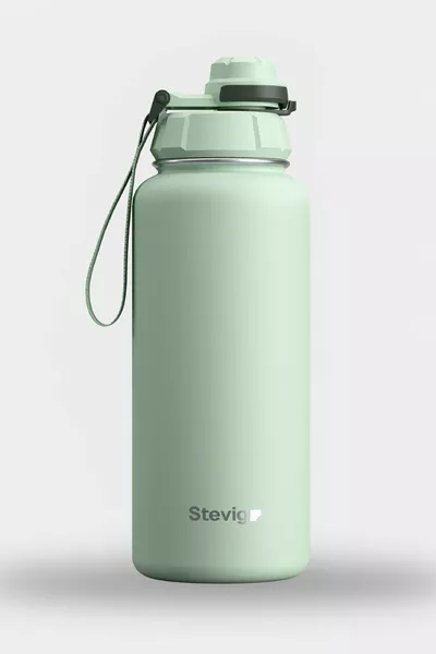 1 Hand Leak-Proof Stainless Steel Thermos  Ml Smoke Green