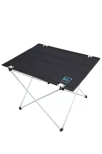 Zusammenklappbarer Stoff-Camping- und Picknicktisch, schwarz, breites Modell, X X cm