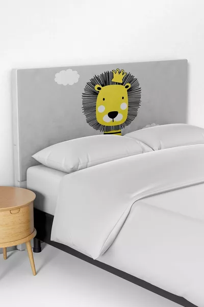 غطاء رأس سرير غرفة أطفال بنقشة الأسد الملك