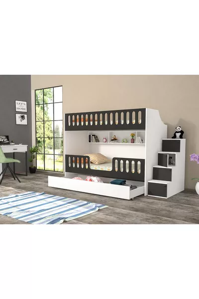 lit superposé MDF anthracite