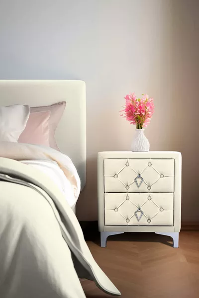 Ruby Silver Komodin, 2 Çekmeceli