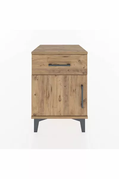 Hyperion Nightstand Single Drawer Single Door Pine-Pine