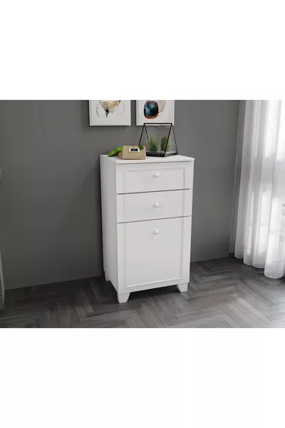 Tokyo 3-Drawer White Dresser