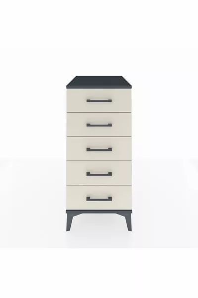 Kronos Komodin 5 Çekmeceli  Antrasit-Aytaşı