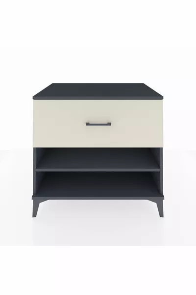 Kronos Dressoir Enkel Rek Enkel Lade Antraciet-Steengrijs