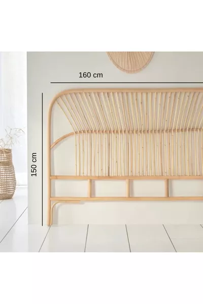 غطاء سرير مزدوج من الخيزران