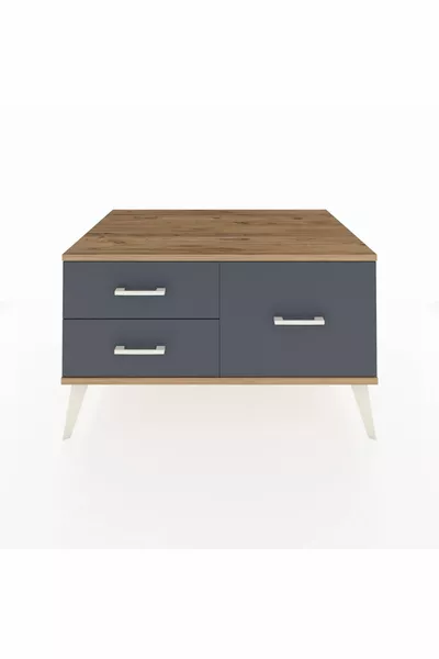 Гардероб Kronos с 3 рафта, Нефритово-соснов/Антрацит