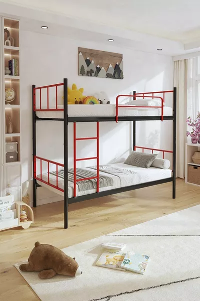 Tekno Бюрек Легло Съвместимо Червено Разделяемо Метално Легло