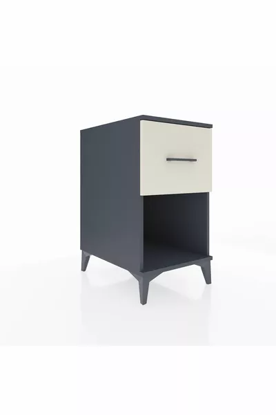 Kronos Nightstand Single Drawer Anthracite-Crestone
