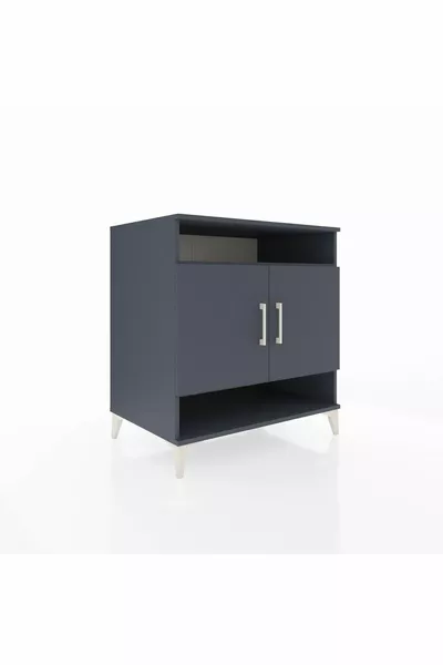 خزانة كرونوس بثلاثة أرفف وغطائين، أنثراسيت-أنثراسيت