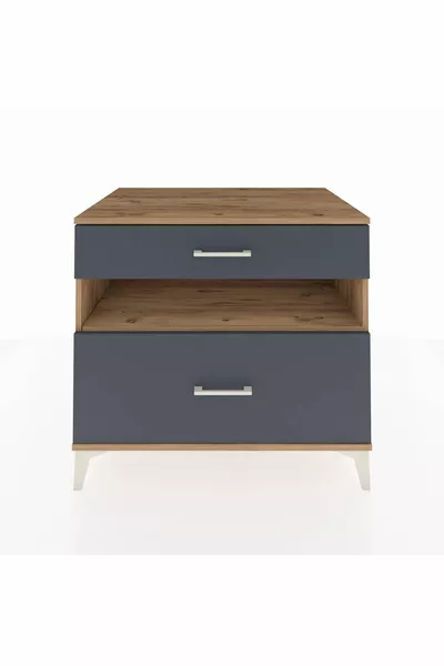 خزانة كرونوس بدرجين ورف واحد صنوبر-أنترسيت