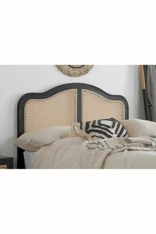 Blush Hazelnut Wood Bed Headboard