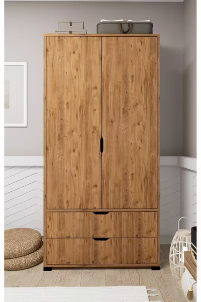 Atlas 2-Door 2-Drawer Multi-Purpose Wardrobe