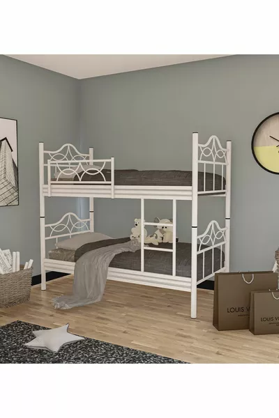 هزار ميتال سرير بطابقين أبيض