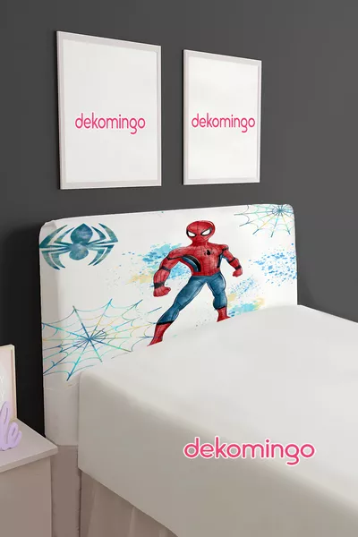 BRUSH SPIDERMAN PATTERNED MATTRESS HEADBOARD COVER (SINGLE)