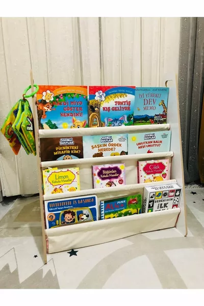 Montessori Kinderkamer Babykamer Draagbare Educatieve 4-laags Stoffen Boekenplank