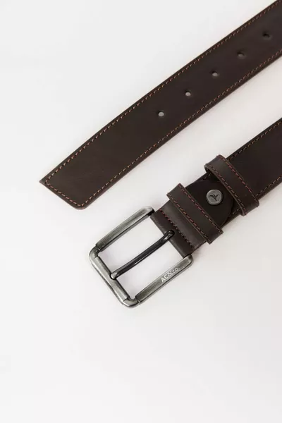 Men's Brown Casual Synthetic Leather Jean Belt