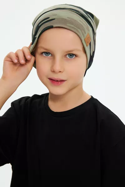 Boys Girls Baby Kids Youth Cotton Knit Hat Beanie with Yarn Detail for All Seasons % Cotton