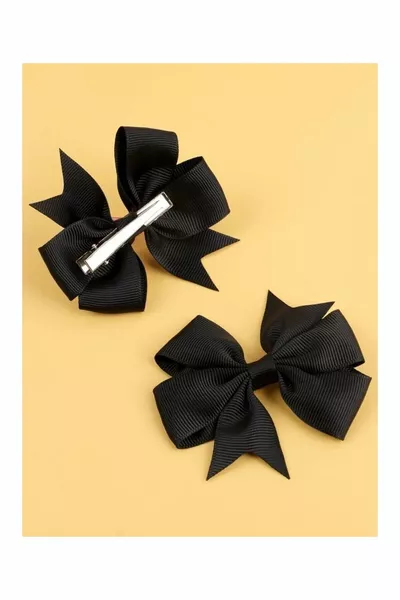 Детски Младши Грогрен Сатен Фиби с Панделка Комплект от 2 броя