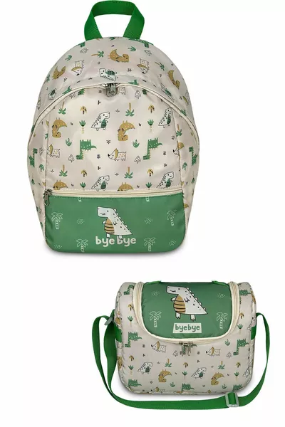 Preschool Backpack 3-6 Years Toy and Preschool Lunch Kindergarten Backpack Set-Dinosaur