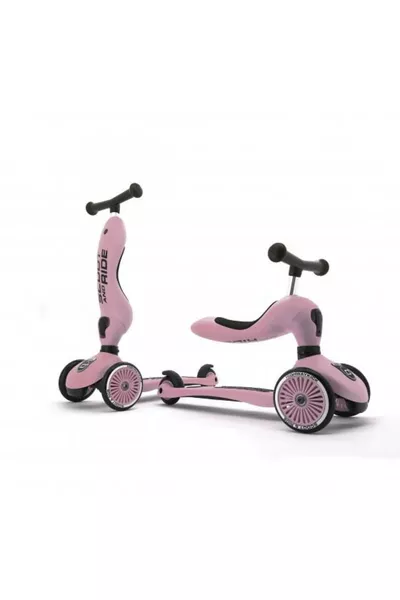 سكوتر أطفال بمقعد هايواي كيك 1 وردي