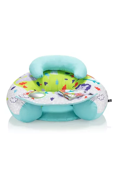 Coussin de sol avec dossier pour animaux drôles Bleu