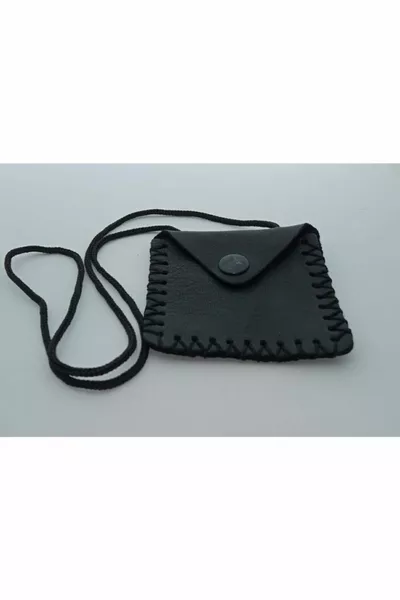 Leeres Amulettbehälter Schwarz Quadratisch Groß