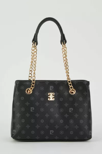 Siyah Monogram Kadın Omuz Çantası 