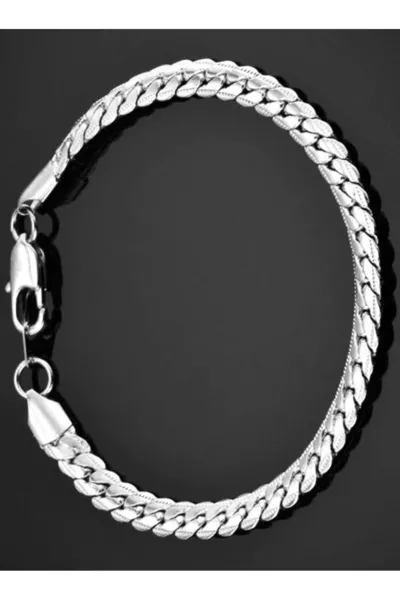 Ezme Hasır Yassı Yılan Model Kadın Erkek Çelik Bileklik Künye 