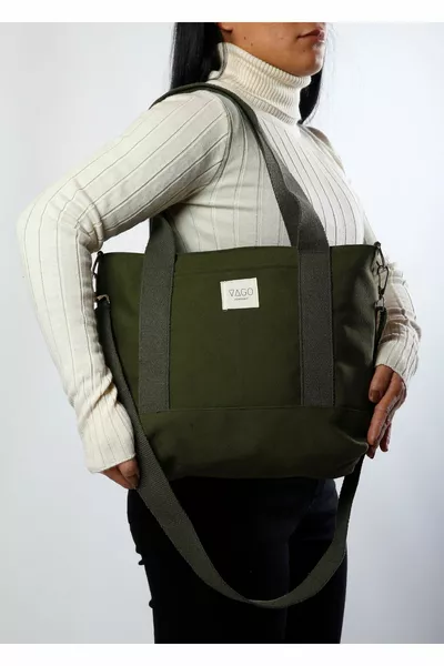 حقيبة قماش بسحاب كروس بودي