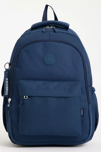 Zaino scolastico con scomparto per laptop, borsa quotidiana per ragazze e ragazzi, blu scuro, scuola primaria - media - superiore