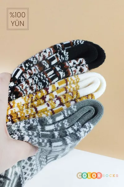 5 Pairs of Original Terry Winter Wool Socks (% WOOL)