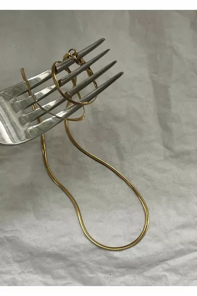 Collier unisexe  cm slim chaîne italienne plate