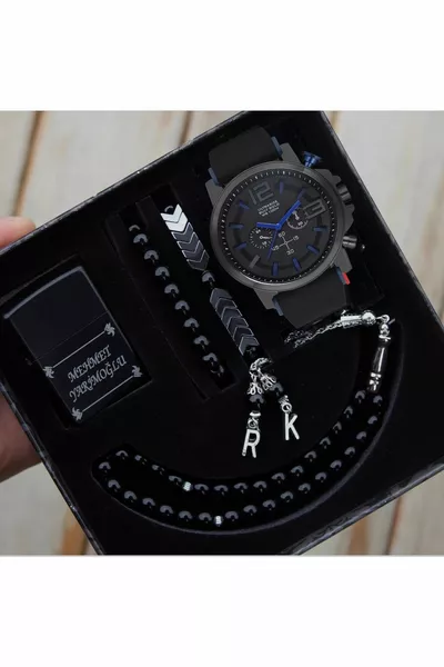 ماء الرجال ساعة اليد أخف مسبحة وسوار مجموعة