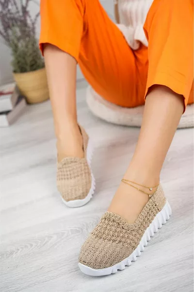 سميكة وحيد محبوك الباليه الشقق عارية النسيج