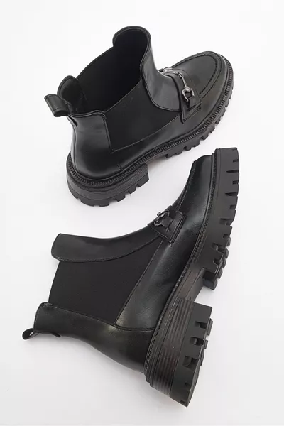 VESPER Women's Chelsea Boots with Black Buckle