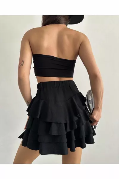 Женские шорты Mykonos с оборками и расклешенной юбкой