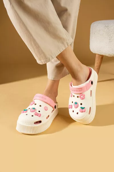 Donna Beige Polvere Eva Mare Spiaggia Cuoco Medico Infermiera Ospedale Confort Sandali Casual Pantofole