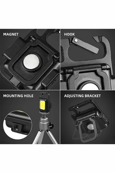 المعادن بقيادة سلسلة المفاتيح مصباح يدوي USB مصباح قابل لإعادة الشحن المحمولة جيب مصباح يدوي في الهواء الطلق التخييم الخفيفة