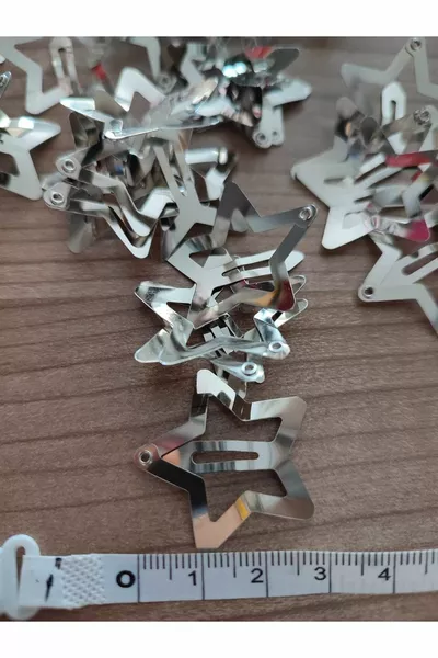 مشبك سناب 3 سم (نجمة) مطلي بالنيكل  قطعة