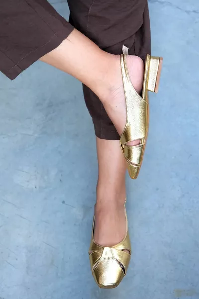 Goldie Gold Straight Casual ballerina's voor dames