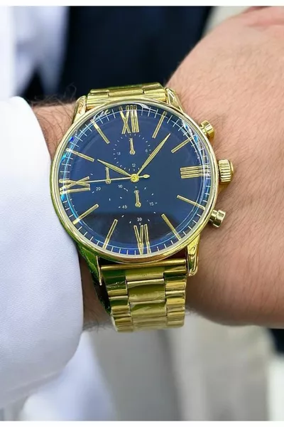 Луксозен спортен метален мъжки ръчен часовник