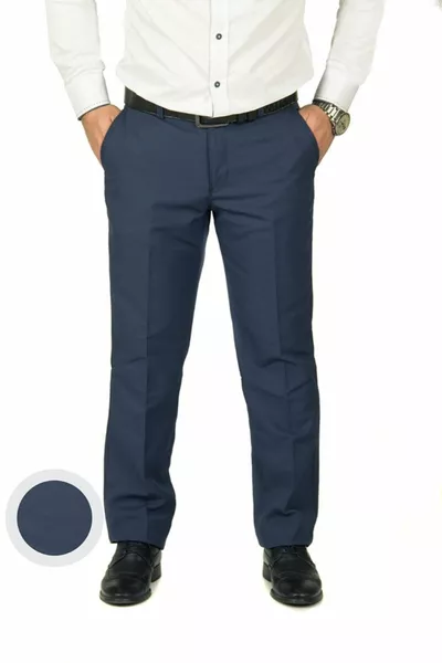 بنطلون كتان نيلي داكن للرجال بأذرع(8) سروال كلاسيكي رجالي