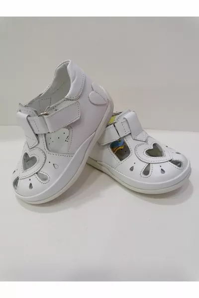 GENUINE LEATHER ORTHOPEDIC PERFORATED FIRST STEP SHOES.