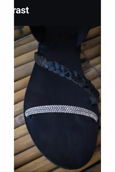 Sandales de sous-sol tressées simples et élégantes