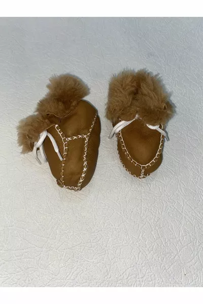 % БЕБЕШКИ ОБУВКИ ОТ ЕСТЕСТВЕНА КОЖА С КОЗИНА