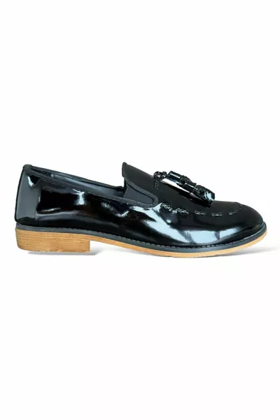 Klassieke loafer schoenen voor heren ZWART