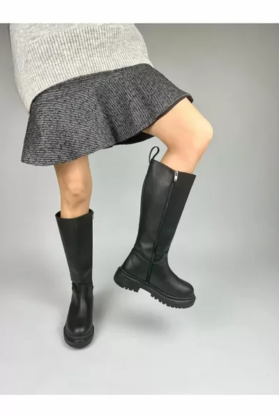 Siena modèle Leather Pull Casual Bottes pour femmes