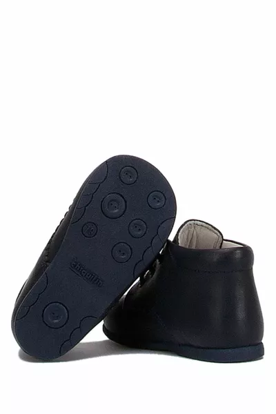 فيرست ستيب حذاء جلد للأطفال للجنسين  جلد أزرق كحلي